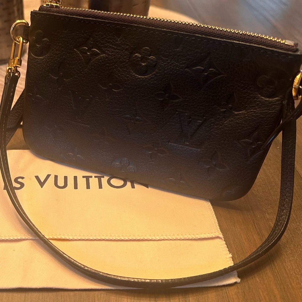 Authentic Louis Vuitton Navy Blue Empriente Mini Pouchette
